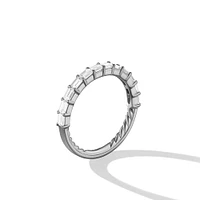 DY Eden Baguette Diamond Band Ring in Platinum