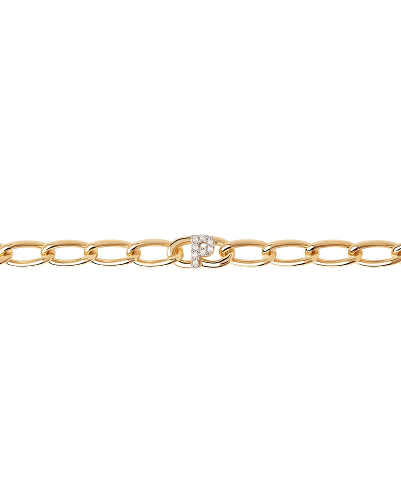 Letter P Chain Bracelet
