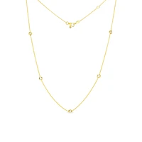 18K GOLD DIAMONDS BY THE INCH 5 STATION NECKLACE - 18K Yellow Gold