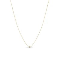 18K Yellow Gold Diamonds by the Inch Single Station Necklace, 0.10 TW 18 Inches