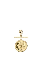 Azlee's 18k yellow gold Cosmic Small Diamond Coin Charm