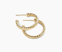 Cablespira Hoop Earrings in 18K Yellow Gold