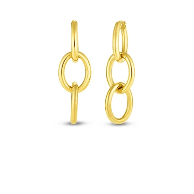 18KT GOLD 3 LOOP EARRINGS - 18K Yellow Gold