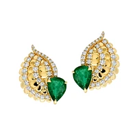 Large Asa Emerald Pera Earrings