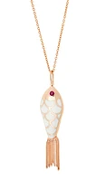 Fish for Love Pendant Coral and Ivory