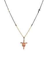 Bird In Flight Cross Station Chain Necklace