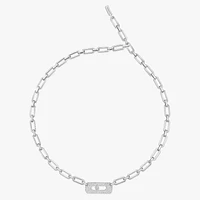 Move Link White Gold Necklace