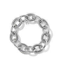 Oval Link Chain Bracelet in Sterling Silver