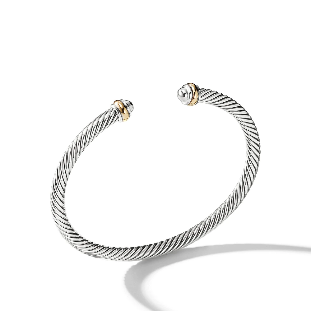 Sculpted Cable Bracelet in 18K Yellow Gold, 8.5mm