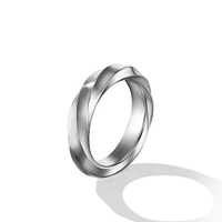 Cable Edge Band Ring in Sterling Silver