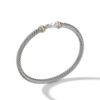 Sculpted Cable Double Wrap Bracelet in Sterling Silver