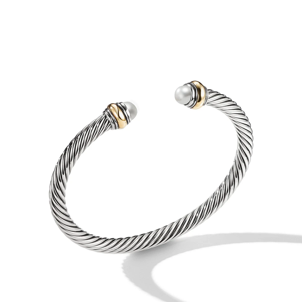 Sculpted Cable Triple Wrap Bracelet in Sterling Silver