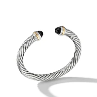 Zig Zag Stax Two Row Cuff Bracelet in Sterling Silver with Diamonds