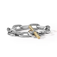 DY Madison Toggle Chain Bracelet in Sterling Silver with 18K Yellow Gold