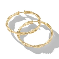 Infinity Hoop Earrings in 18K Yellow Gold with Diamonds, 42mm