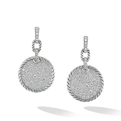 DY Mercer Circular Drop Earrings in 18K Yellow Gold with Diamonds, 50mm