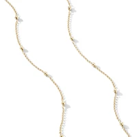 Cable Collectibles Bead and Chain Necklace in 18K Yellow Gold with Gold Domes