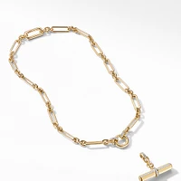 Lexington E/W Chain Necklace in 18K Yellow Gold with Diamonds