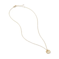 Petite Pavé Bar Necklace in 18K Yellow Gold with Blue Sapphires, 1.25mm