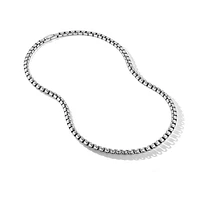 Box Chain Necklace in Sterling Silver