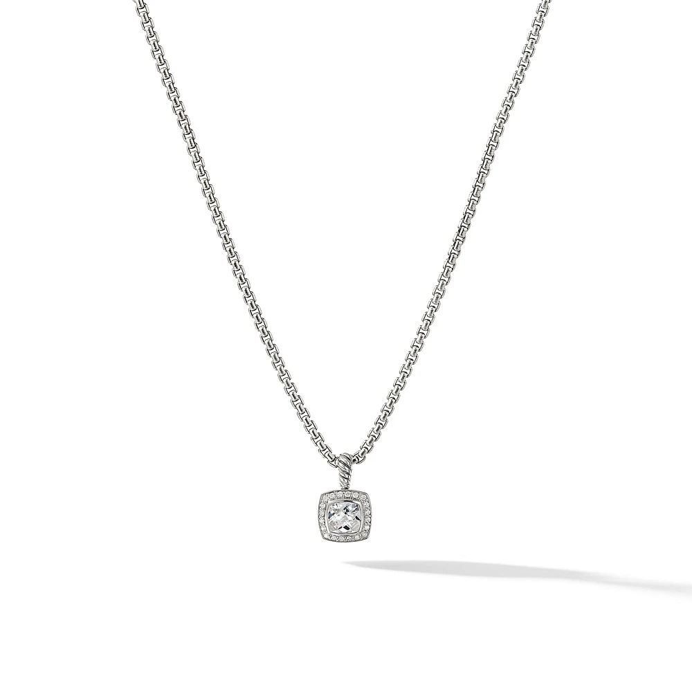 Initial Charm Necklace in 18K Yellow Gold with Diamond