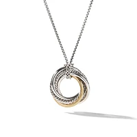 Initial Charm Necklace in 18K Yellow Gold with Diamond Y