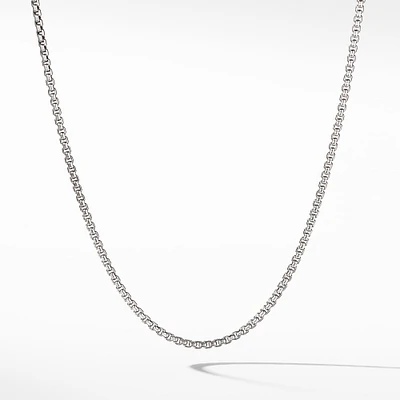 Box Chain Necklace in Sterling Silver with 14K Yellow Gold Accent