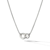 Belmont Curb Link Necklace in Sterling Silver with 18K Yellow Gold, 20mm