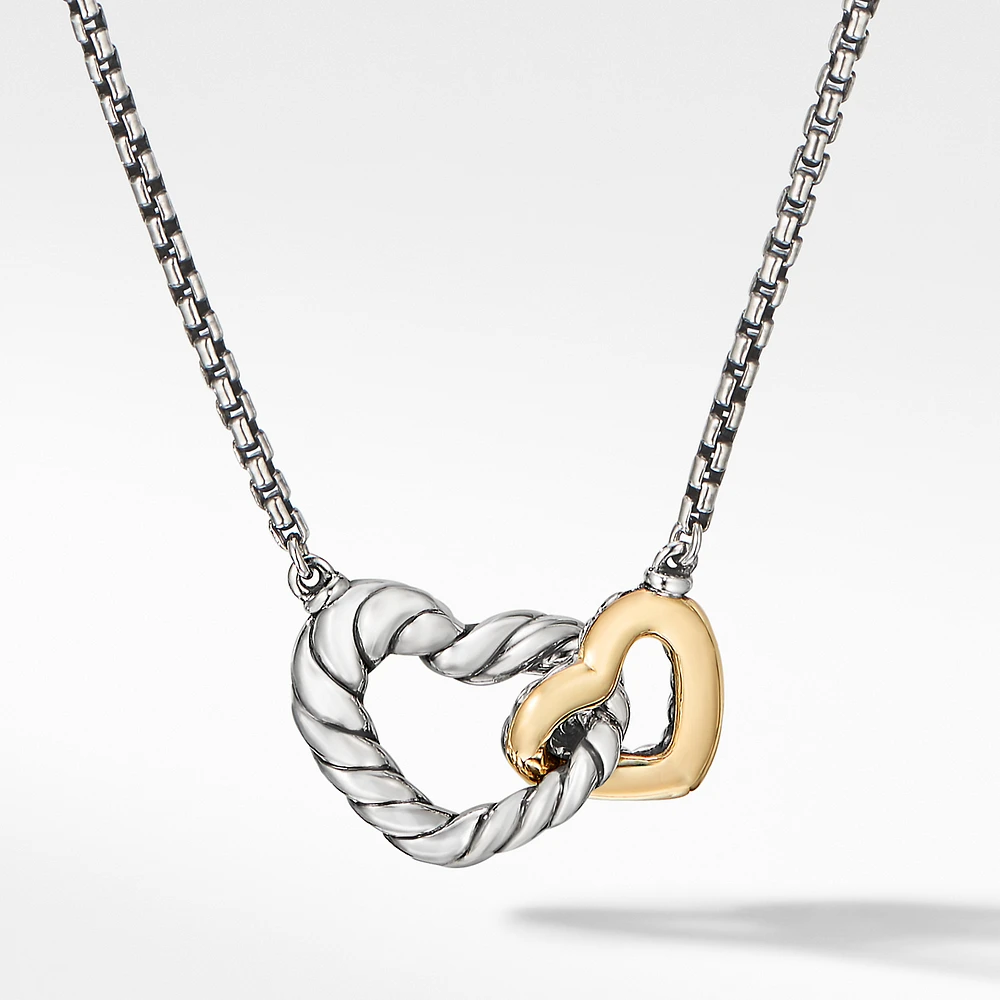 Initial Charm Necklace in Sterling Silver with Diamond