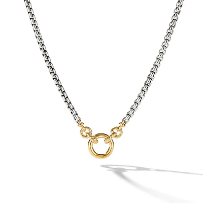 Petite Infinity Pendant Necklace in Sterling Silver with Diamonds, 18mm