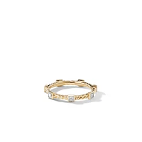 Cable Collectibles Stations Stack Ring in 18K Yellow Gold with Diamonds