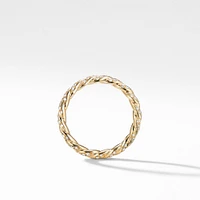 Pavé Petite Band Ring in 18K Yellow Gold with Diamonds, 2.8mm