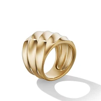 Cable Edge Saddle Ring in 18K Yellow Gold