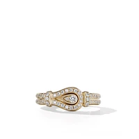 Thoroughbred Loop Ring in 18K Yellow Gold with Diamonds, 4mm