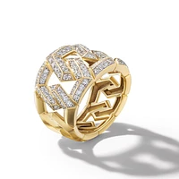 Carlyleâ„¢ Ring in 18K Yellow Gold with Diamonds