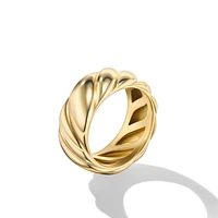 Sculpted Cable Band Ring in 18K Gold
