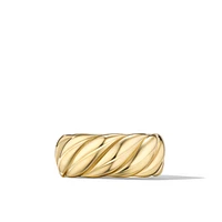Sculpted Cable Band Ring in 18K Gold