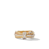 Cable Collectibles Cookie Classic Heart Necklace in Sterling Silver with 18K Yellow Gold, 8.5mm