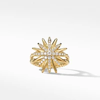 Starburst Ring in 18K Yellow Gold with Diamonds