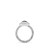 Petite Albion Ring in Sterling Silver with Black Onyx and Diamonds