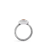 Petite Albion Ring in Sterling Silver with Morganite and Diamonds