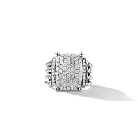 Wheaton Ring in Sterling Silver with Diamonds, 16.7mm