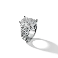 Wheaton Ring in Sterling Silver with Diamonds, 16.7mm