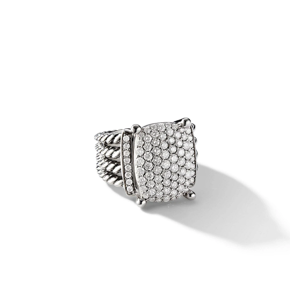 Wheaton Ring in Sterling Silver with Diamonds, 16.7mm