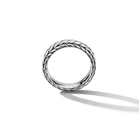 Chevron Beveled Band Ring in Sterling Silver, 6mm