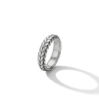 Chevron Beveled Band Ring in Sterling Silver, 6mm