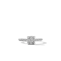 Petite Chatelaine Ring in Sterling Silver with Pavé Diamonds