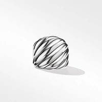 Sculpted Cable Ring in Sterling Silver, 21mm