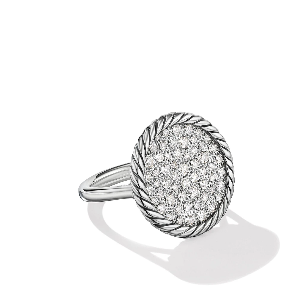 Pavé Crossover Ring in 18K White Gold with Diamonds