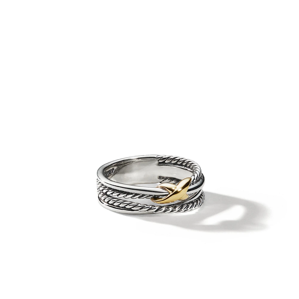 Sculpted Cable Band Ring in Sterling Silver